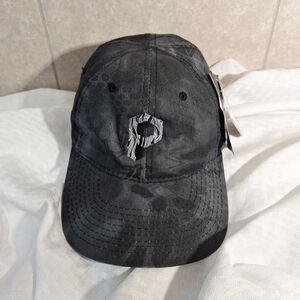 Kryptek Black Subtle Honeycomb Pattern Letter P Baseball Cap